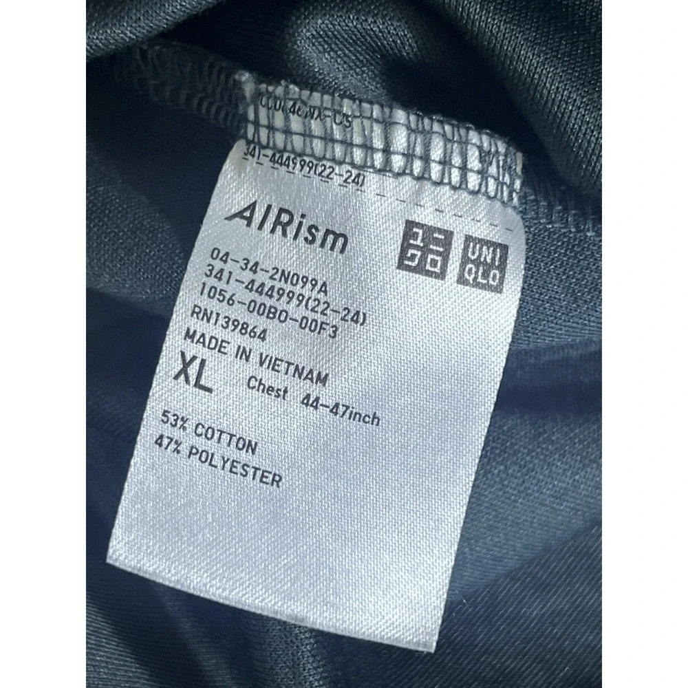 Uniqlo U AIRism Cotton Oversized Crew Neck T-Shirt XL Green 341-444999 Mens